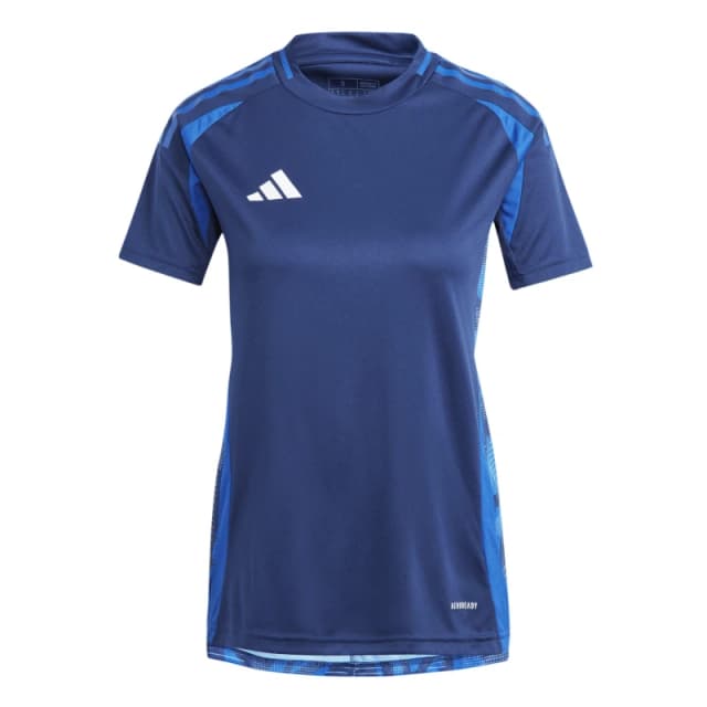 adidas Womens Tiro24 Short Sleeve Performance T-Shirt Navy Blue female 8 (XS)