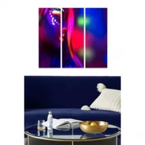 MDF440399317 Multicolor Decorative MDF Painting (3 Pieces)