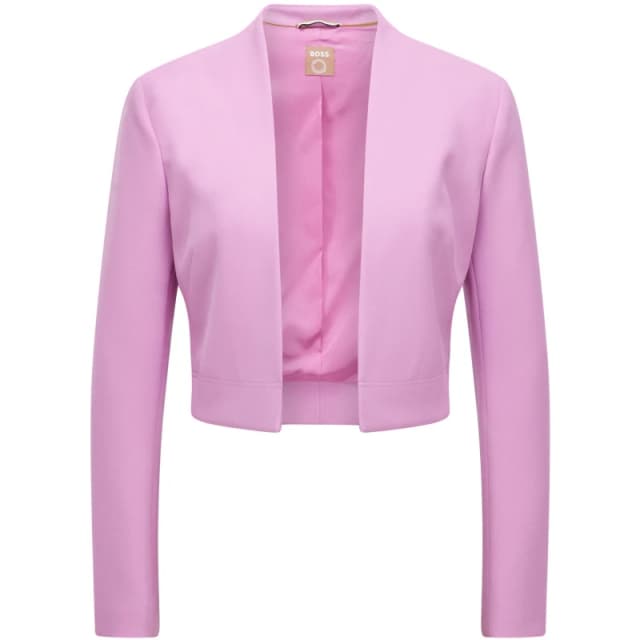 Boss Womens Jibelara2 Structured Blazer Open Pink female 18 (XXXL)