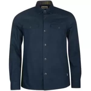 Barbour Mens Essential Twill Overshirt Navy Small
