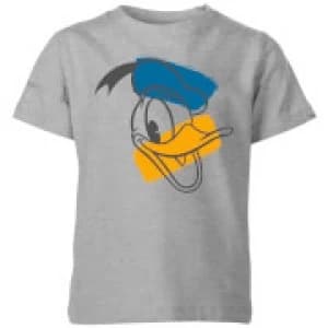Disney Donald Duck Head Kids T-Shirt - Grey - 11-12 Years
