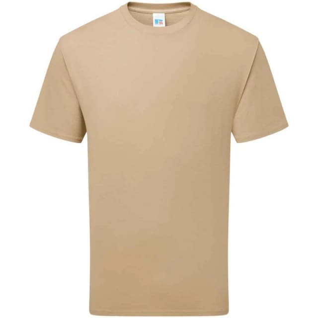 Russell Mens Super Ringspun Cotton Classic T-Shirt in Tan Size: Small Tan Male S