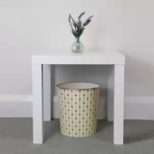 JVL Cream Heart Plastic Waste Bin - Cream