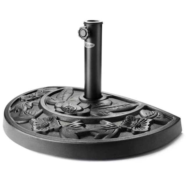 Christow Half Parasol Base Garden Umbrella Stand Sunshade Holder Black 9KG 15kg Christow Multi