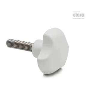 Elesa - vtt-clean Solid knobs Technopolymer easy cleaning Threaded stud VTT.60-SST
