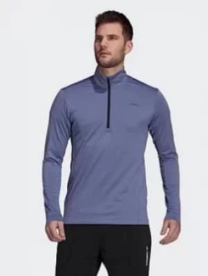 adidas Terrex Everyhike Half-zip Fleece Jacket, Blue Size M Men