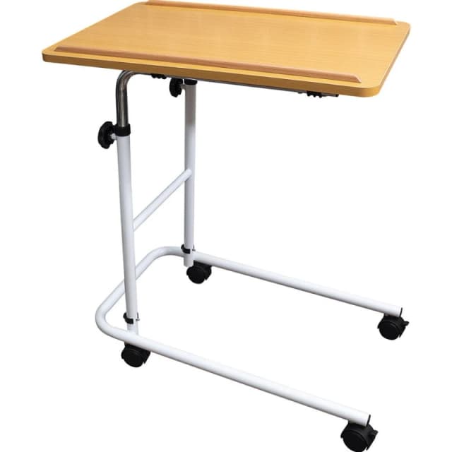 Loops Height Adjustable Overbed Table - Four Castors Included - 600 x 400mm Surface Multi