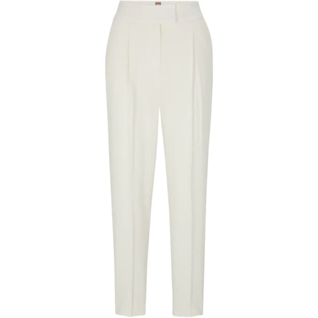 Boss Womens Tiroko Straight Trousers Open White female 4 (XXS)