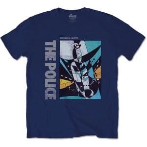 The Police - Message in a Bottle Unisex Large T-Shirt - Blue