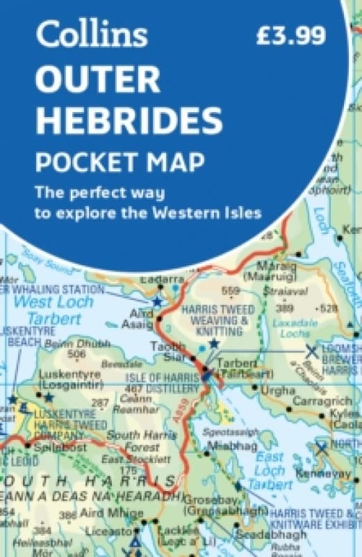Outer Hebrides Pocket Map. By Collins Maps Books