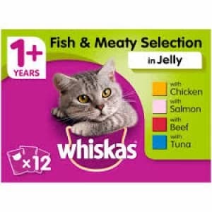 Whiskas 1+ Adult Mixed Menu in Jelly Cat Food 12 x 85g