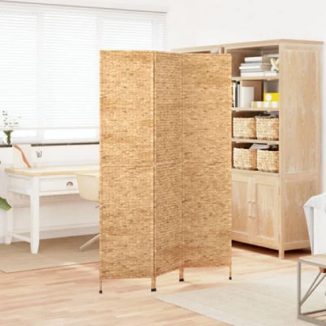 Vidaxl Room Divider 3-panel 122X180 Cm Water Hyacinth, Brown 355191