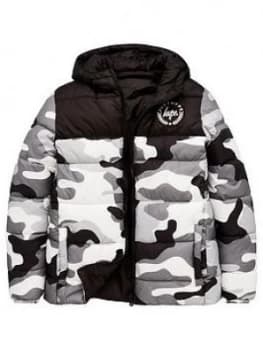 Hype Boys Camo Reversible Padded Jacket - Black