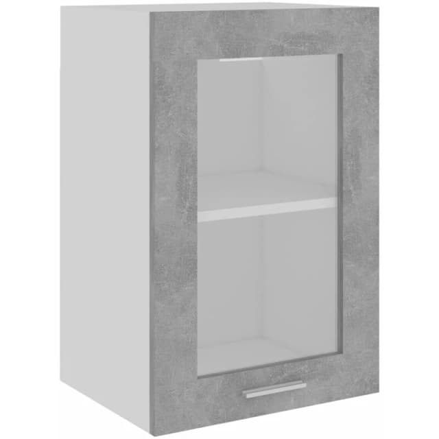 VIDAXL Hanging Glass Cabinet Lyon Concrete Grey 40x31x60cm Engineered Wood vidaXL 8720286132999