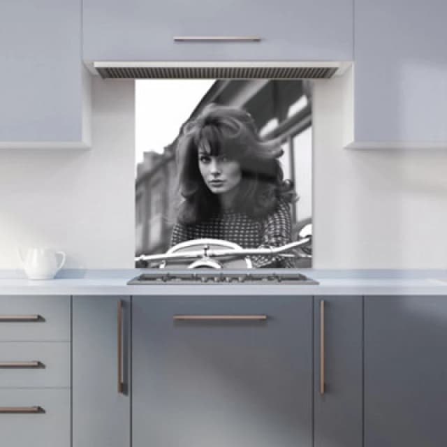 Warren Reed - Designer Geometric Christmas Tree Pattern Tea Towel in White White Unisex