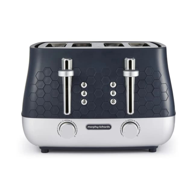 Morphy Richards Cassini 4-Slice Toaster Black in Dark Blue Dark Blue One Size Unisex 5056765400277