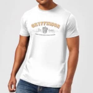 Harry Potter Gryffindor Team Quidditch Mens T-Shirt - White - 3XL