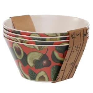 Bamboo Composite Avocado Reusable Bowl Set of 4