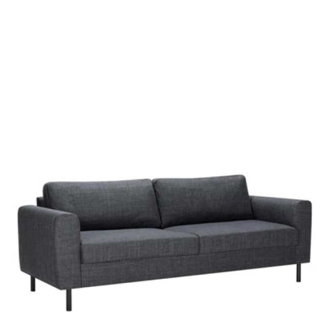Furniture To Go Omaha 3 Seater Sofa In Dark Grey Basel Fabric
