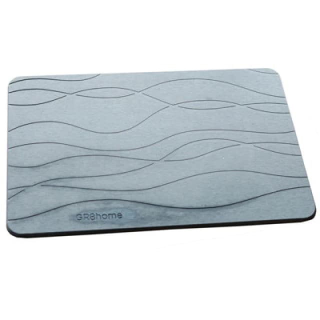 Gr8 Home Diatomite Stone Bath Mat Grey Absorbent Drying Non Slip Bathstone Bathroom Rug