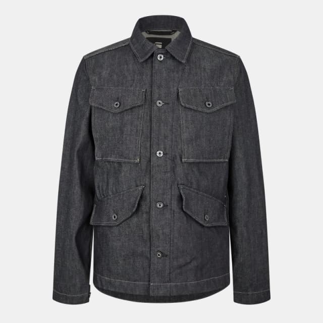 G Star Mens Vodan Long Sleeve Button Oversized Fit Overshirt Raw Denim male Medium