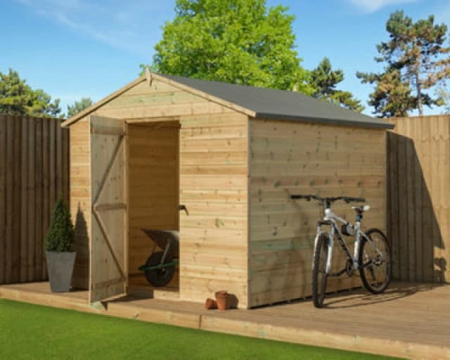 Empire Sheds Empire 9000 Premier Apex Shed 8X8 Pressure Treated Tongue And Groove Wooden Garden Shed (8' X 8' / 8ft X 8ft) (8X8)