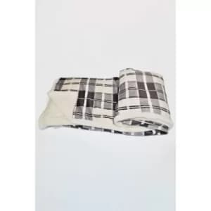 Luxury Check Throw with Sherpa