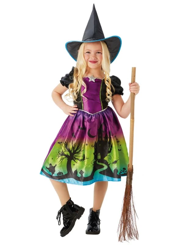 Rubies Kids Ombre Witch Costume Multi unisex