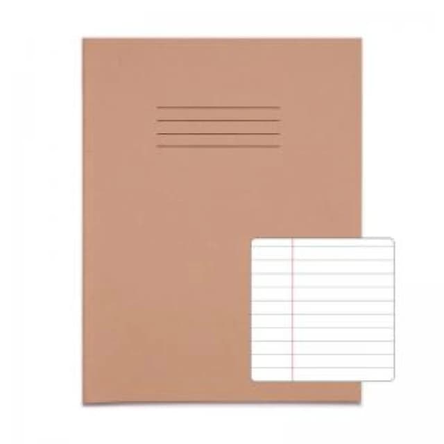 RHINO 9 x 7 Exercise Book 80 Page, Buff, F8M (Pack of 100)
