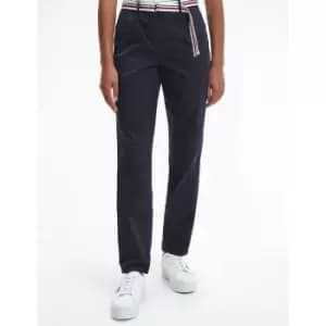 Cotton Mix Straight Trousers