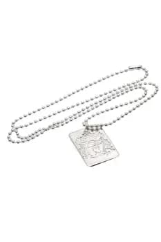Silver Plated Dog Tag And Chain