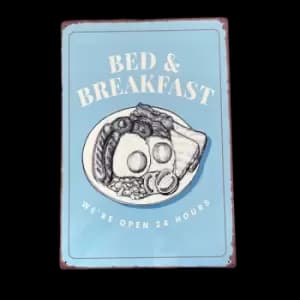 Geko Vintage Metal Sign - Bed And Breakfast Sign