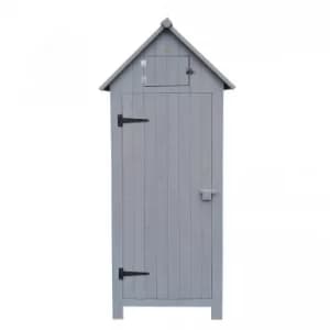 Charles Bentley FSC Slim Tall Garden Storage Shed Grey