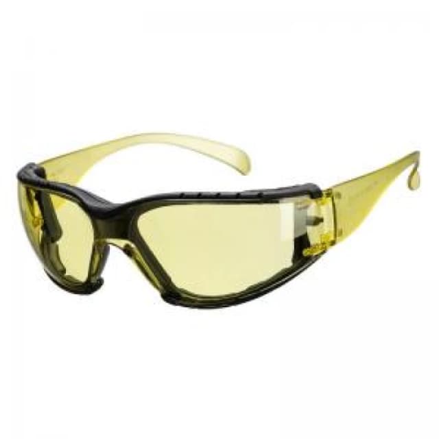 Portwest Wrap Around Plus Safety Glasses PS32AMR Frame: Amber
