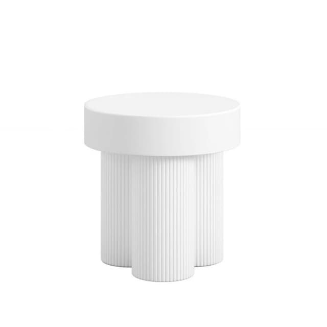 Lemon Pavilion Furniture Astrid Indoor Side Table - Wood Variant - L45xW45xH48.5cm in White White Unisex