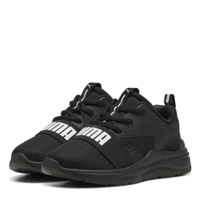 Puma Kids Wired SoftRide Runners Triple Black male C13 (32)