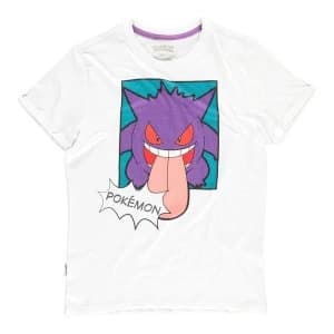 Pokemon - Gengar PopArt Mens Small T-Shirt (White)