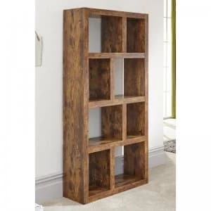 Mango Wood-Effect Tall Open Shelf Unit