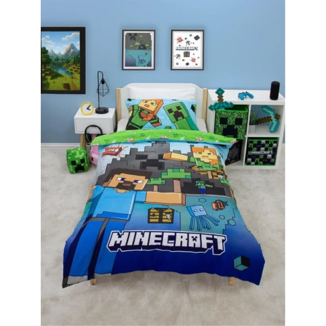 Minecraft Levels Single Panel Duvet Multicolour unisex Single