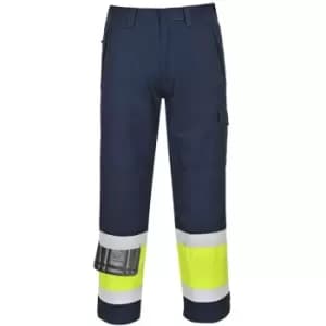 Portwest - MV26YNRS - sz S Hi-Vis Modaflame Trouser - MV26 Yellow/Navy