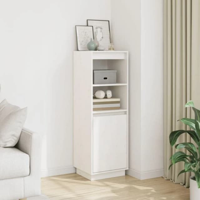 VIDAXL Highboard White 37x34x110cm Solid Wood Pine Vidaxl 8720286841082