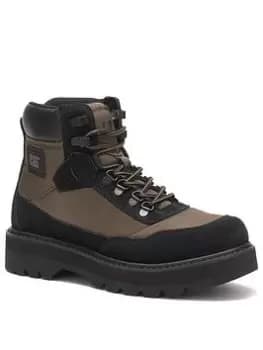 CAT Conquer 2.0 Lace Up Boots, Black/Green, Size 5, Women