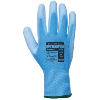 Portwest - A120B4RL - sz L PU Palm Glove - Blue