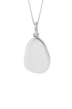 Organic Shaped Tag Pendant with Textured Edge