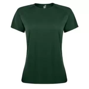 SOLS Womens/Ladies Sporty Short Sleeve T-Shirt (XS) (Forest Green)