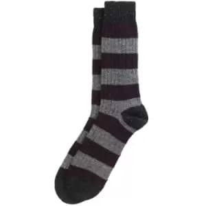 Barbour Mens Houghton Stripe Socks Fig/Asphalt Large