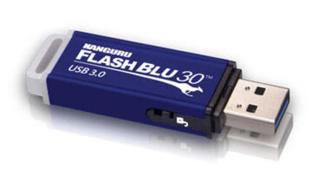 iStorage iStorage Kanguru FlashBlu30 SuperSpeed USB3.0 16GB |Secure Flash Drive| Physical Write Protect Switch Windows “Ready Boostcompatible ALK-