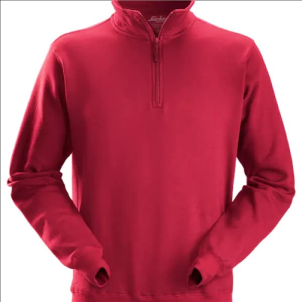 Snickers 1/2 Zip Sweatshirt - Chili Red - L
