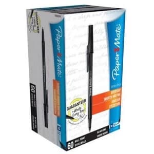 Paper Mate Write Bros Stick Ballpoint Pen 1.0mm Line Width Black Pack of 60