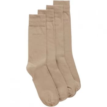 Hugo Boss 2 Pack Soft Cotton Socks Medium Beige